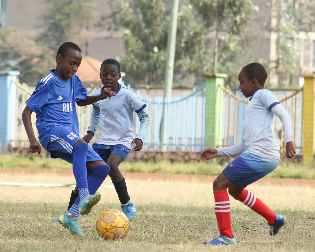 U11 players in training